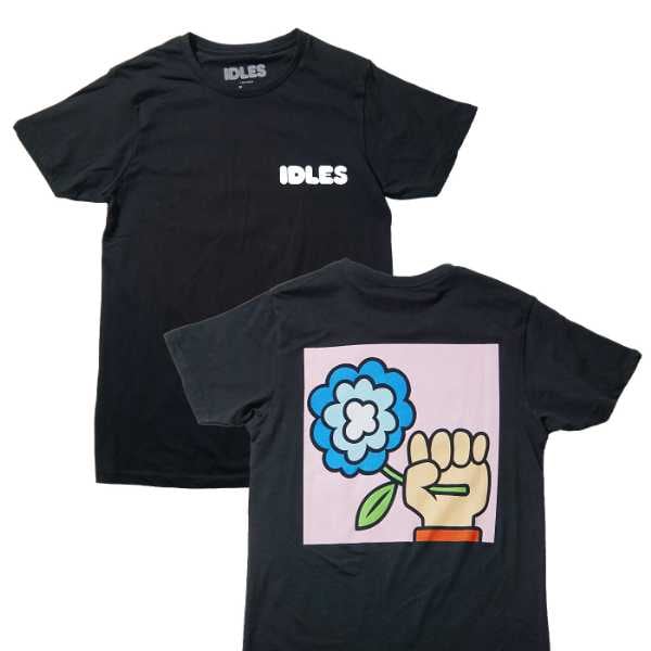 IDLES Tシャツ Cartoon Flower-Black
