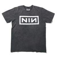 NINE INCH NAILS Tシャツ Classic Logo ストーンウォッシュ-Grey |N|バンド・ブランド ▼