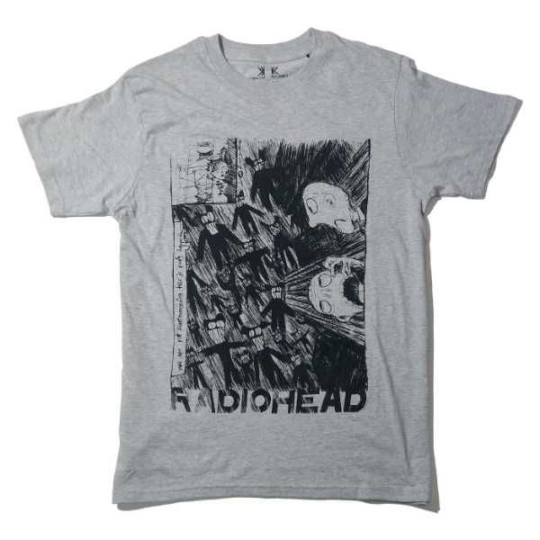 RADIOHEAD レディオヘッド Tシャツ Scribble-Grey