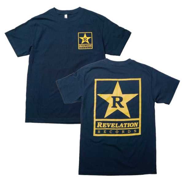 REVELATION RECORDS Tシャツ Logo-Navy/Gold