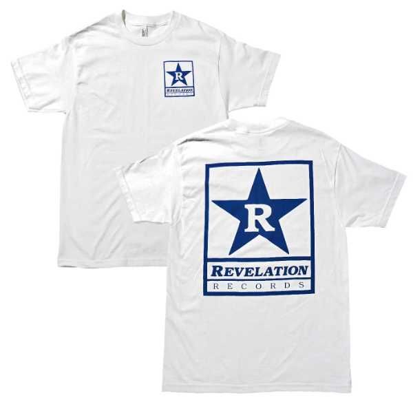 REVELATION RECORDS Tシャツ Logo-White/Navy