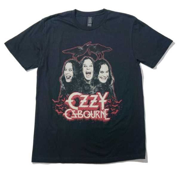 【SALE】OZZY OSBOURNE Tシャツ Crows ＆ Bars-Black