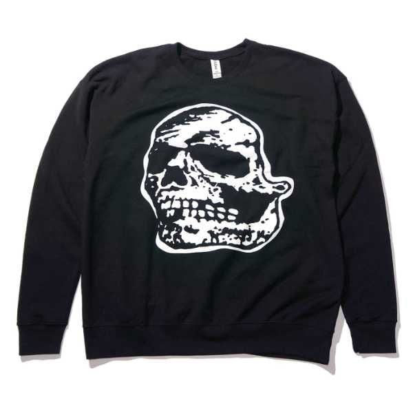 ORCHID スウェットシャツ Skull Crewneck Sweatshirt-Black
