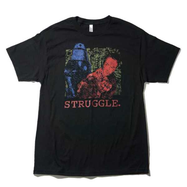 STRUGGLE 限定 Tシャツ Red,White,and Bruised-Black