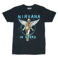 NIRVANA T����� In Utero Neon Blue Premium Carbon-Black