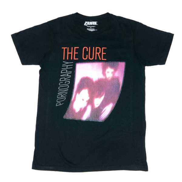 【SALE】THE CURE Tシャツ Pornography Photo Warped Premium Carbon-Black