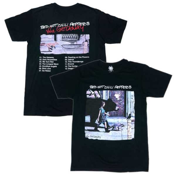 RED HOT CHILI PEPPERS Tシャツ Getaway Tracklist Premium Carbon