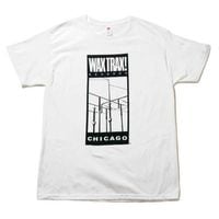WAX TRAX T����� Classic Wire Logo-White
