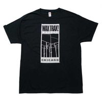 WAX TRAX! T����� Classic Wire Logo-Black