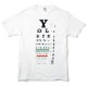YO LA TENGO T����� Eye Chart-White