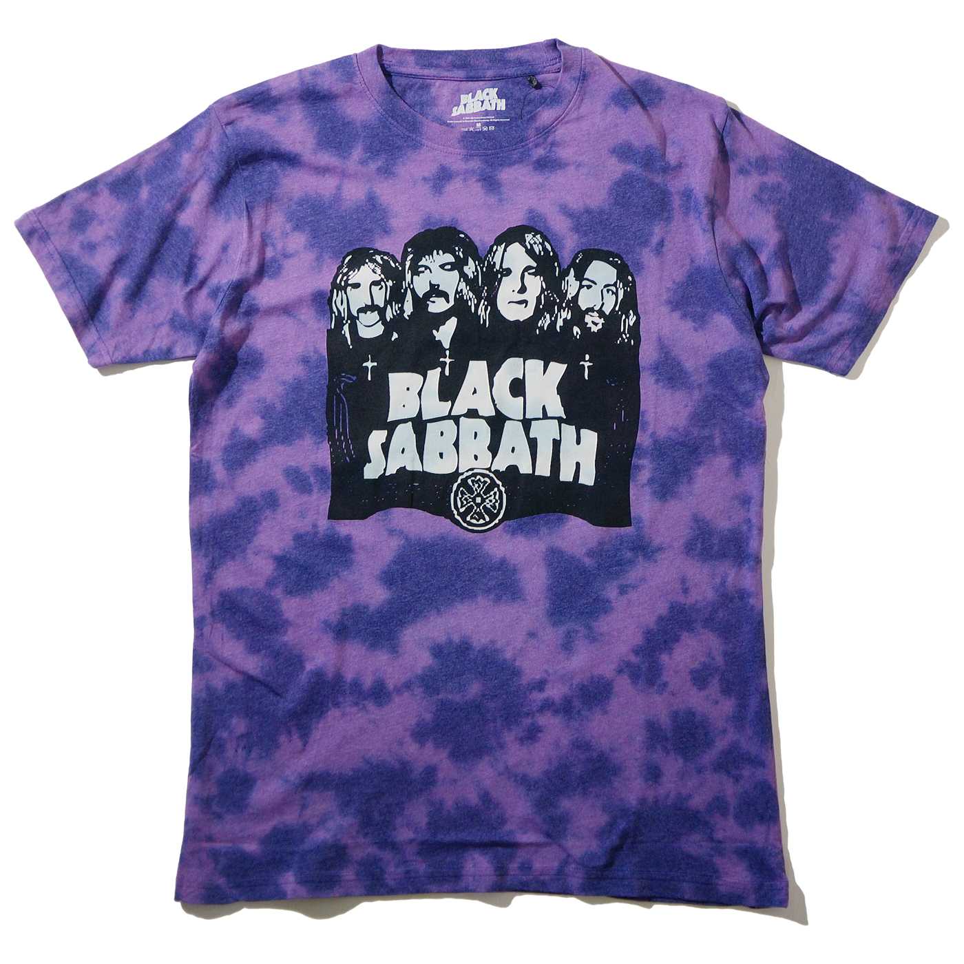 BLACK SABBATH Tシャツ Band and Logo Dye-Wash-Purple