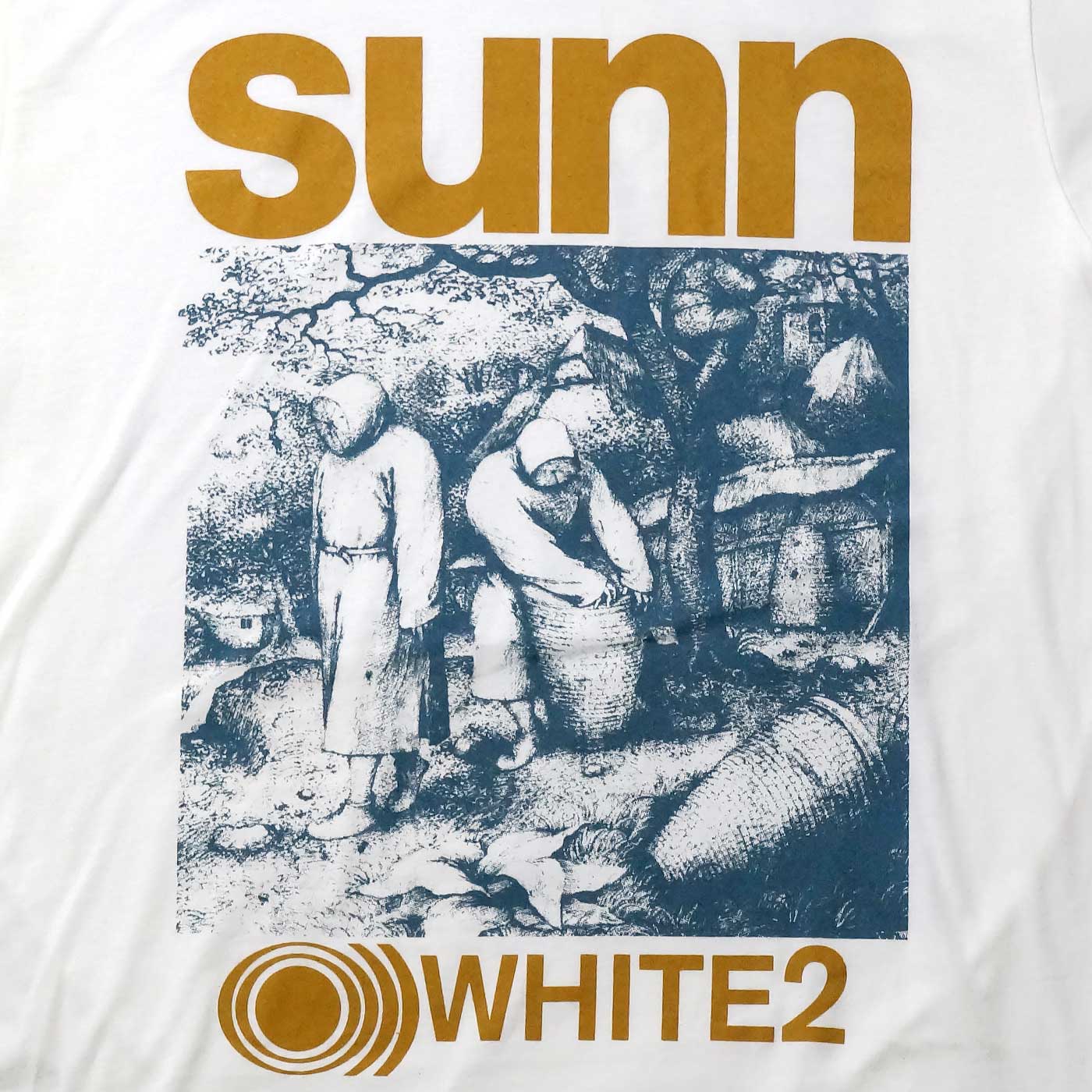 SUNN O))) T����� SUNN WHITE 2 (VINTAGE STYLE SHIRT)-White