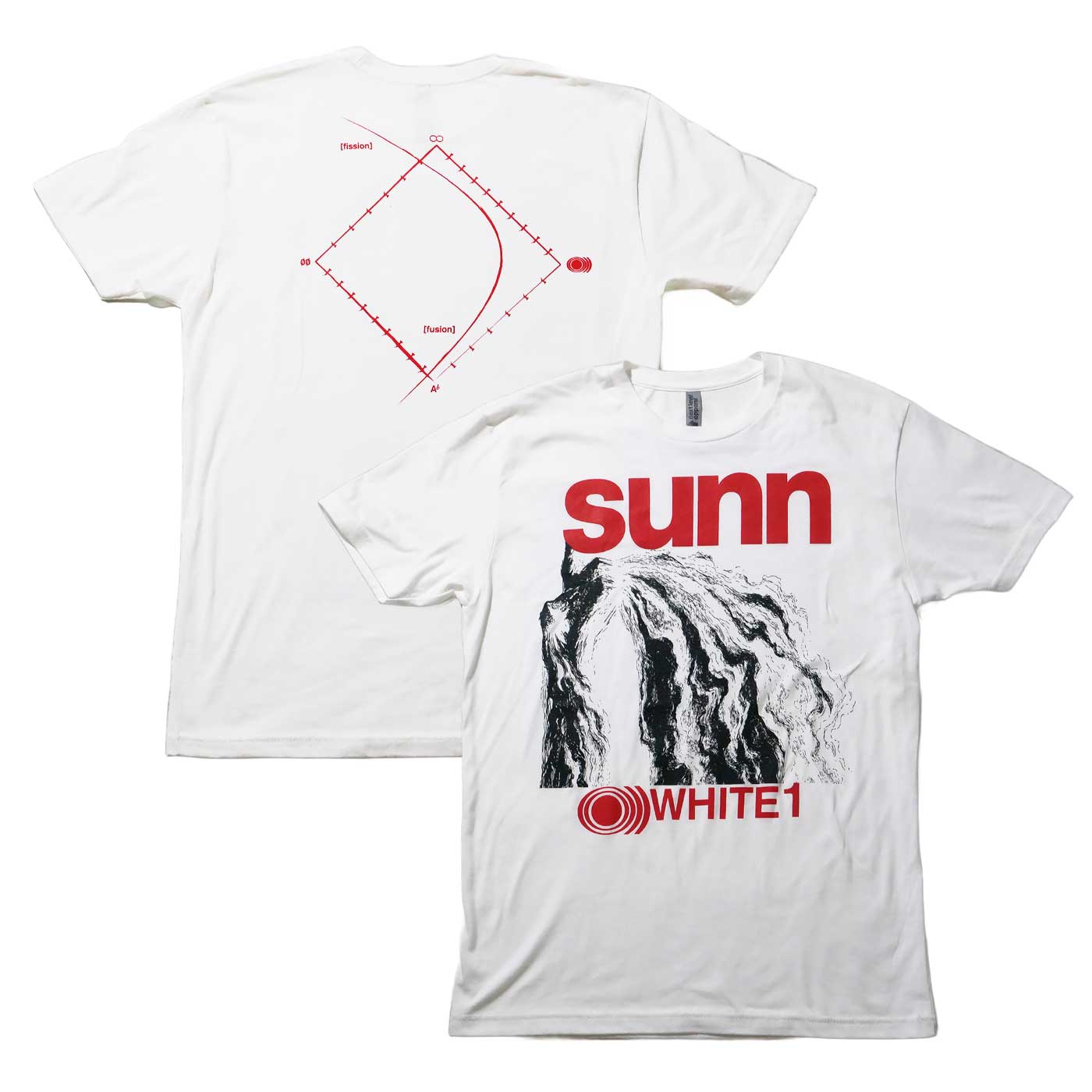 SUNN O))) T����� SUNN WHITE 1 (VINTAGE STYLE SHIRT)-White