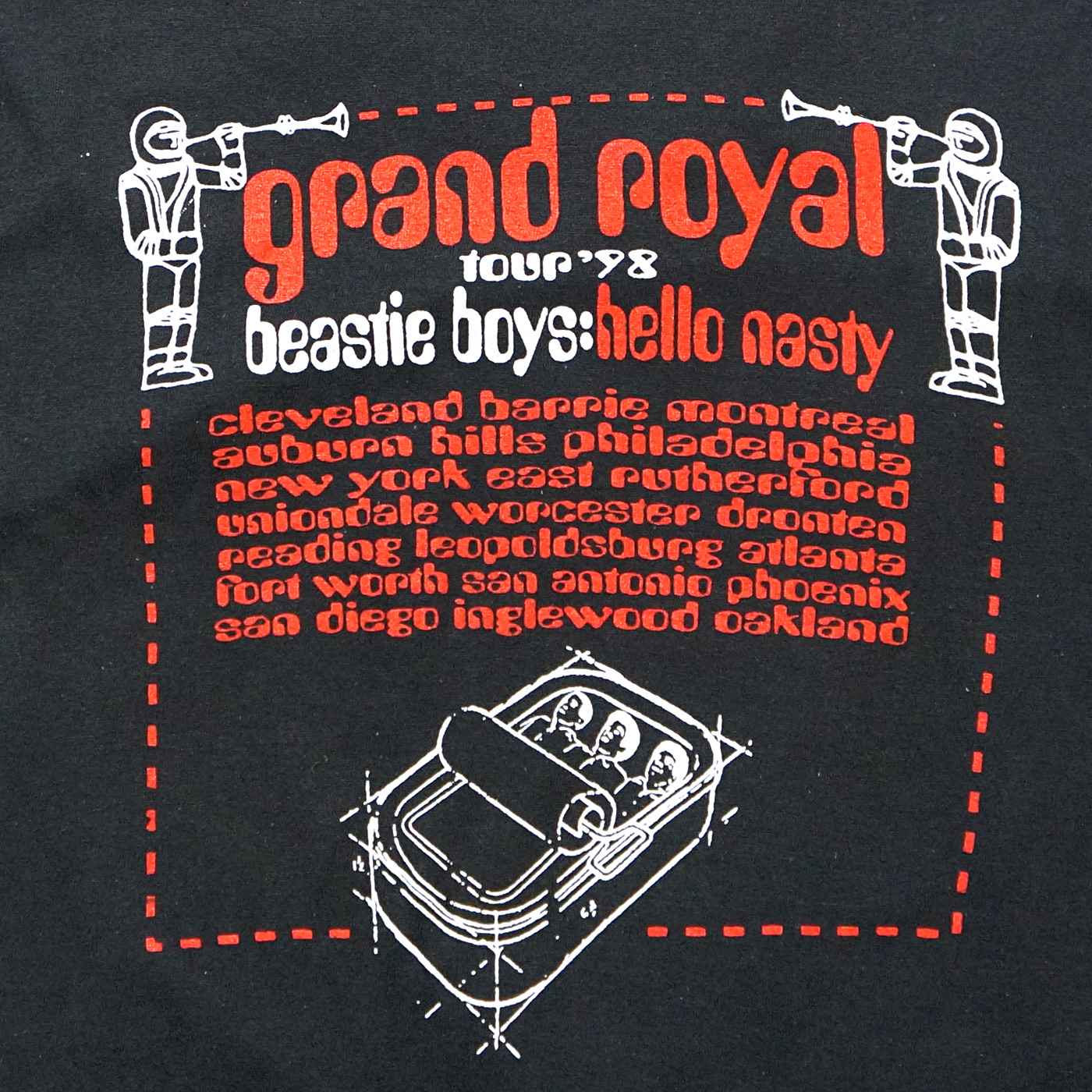 BEASTIE BOYS Tシャツ Hello Nasty(bp)-Black | OSOMALO バンドTシャツ 