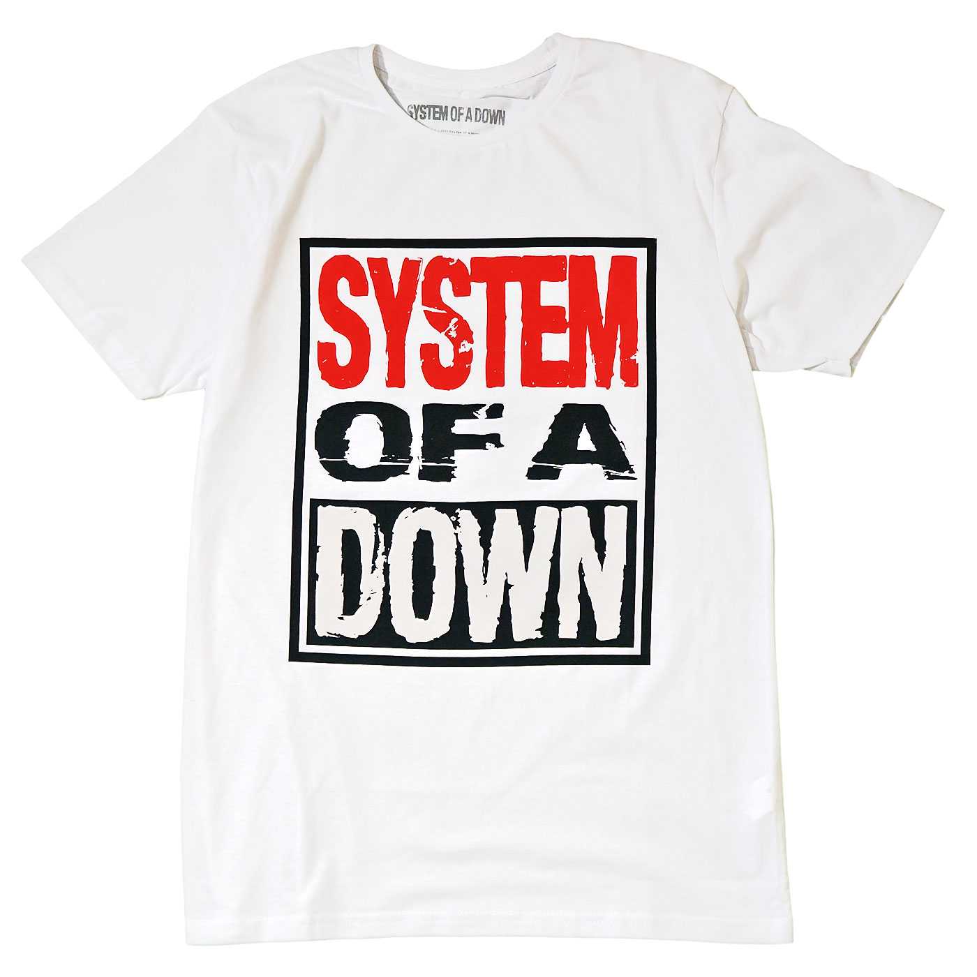 SYSTEM OF A DOWN Tシャツ Triple Stack Box-White | OSOMALO バンドT