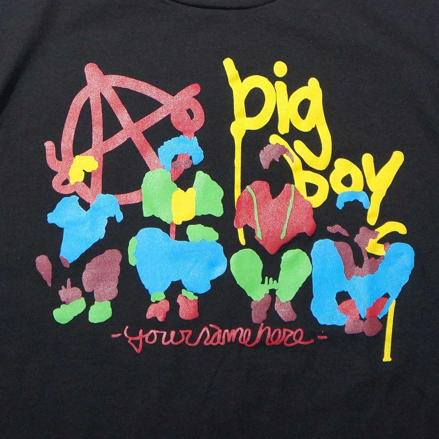 BIG BOYS 限定 Tシャツ Your Name Here-Black | OSOMALO バンドTシャツ