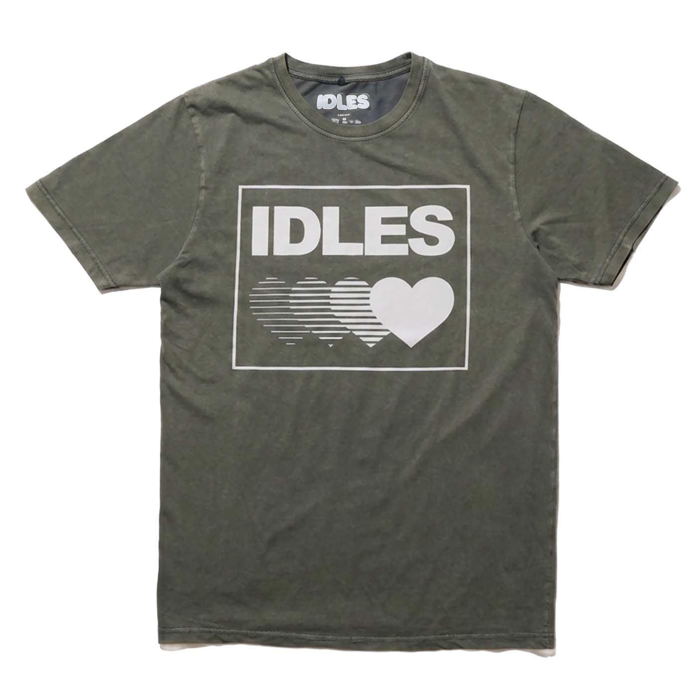 IDLES T����� Stone Wash Gradient Heart-Green