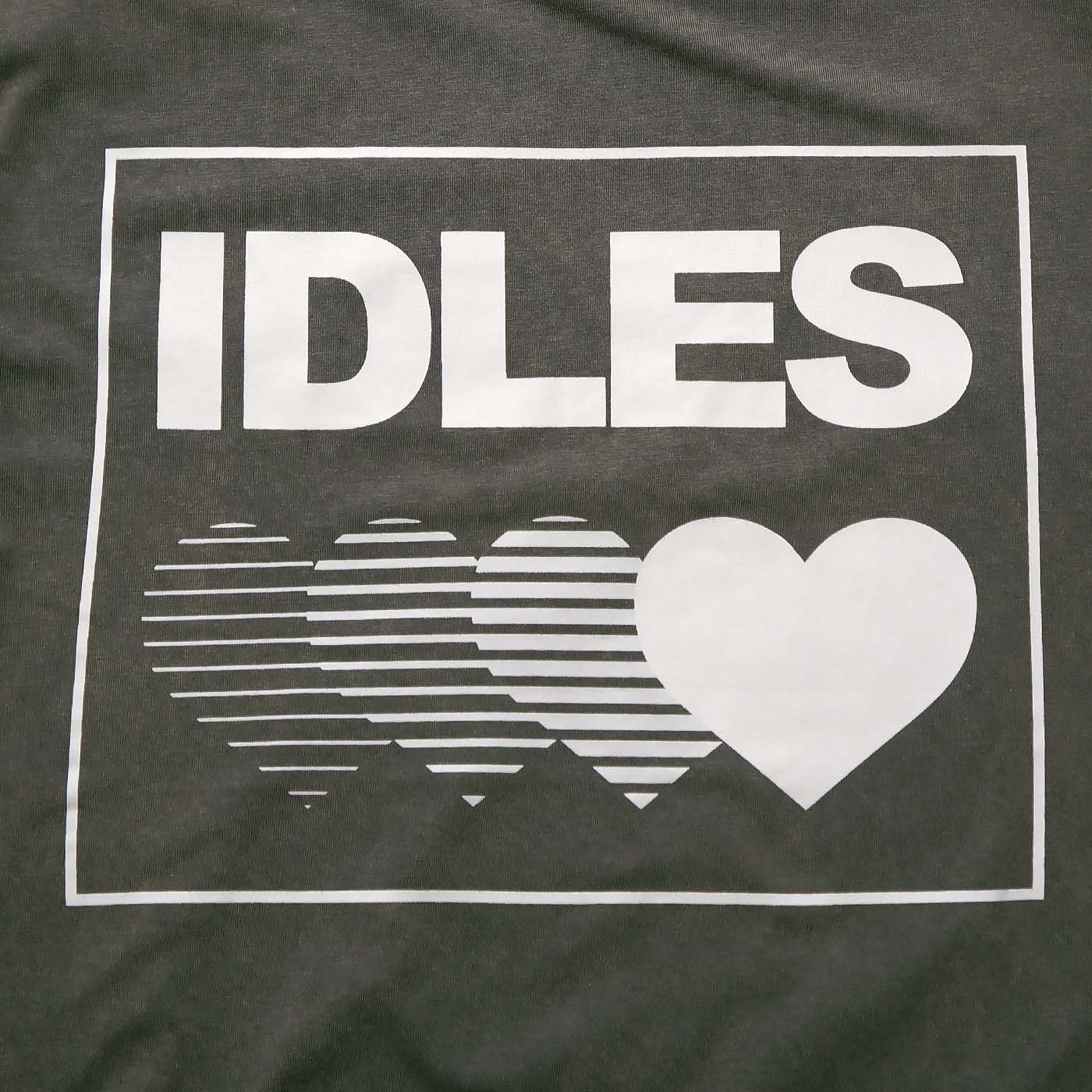 IDLES T����� Stone Wash Gradient Heart-Green
