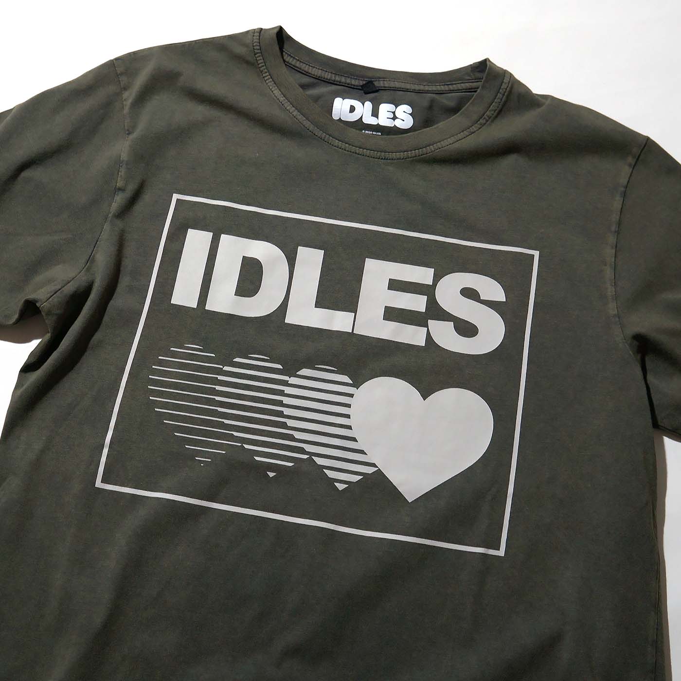 IDLES T����� Stone Wash Gradient Heart-Green