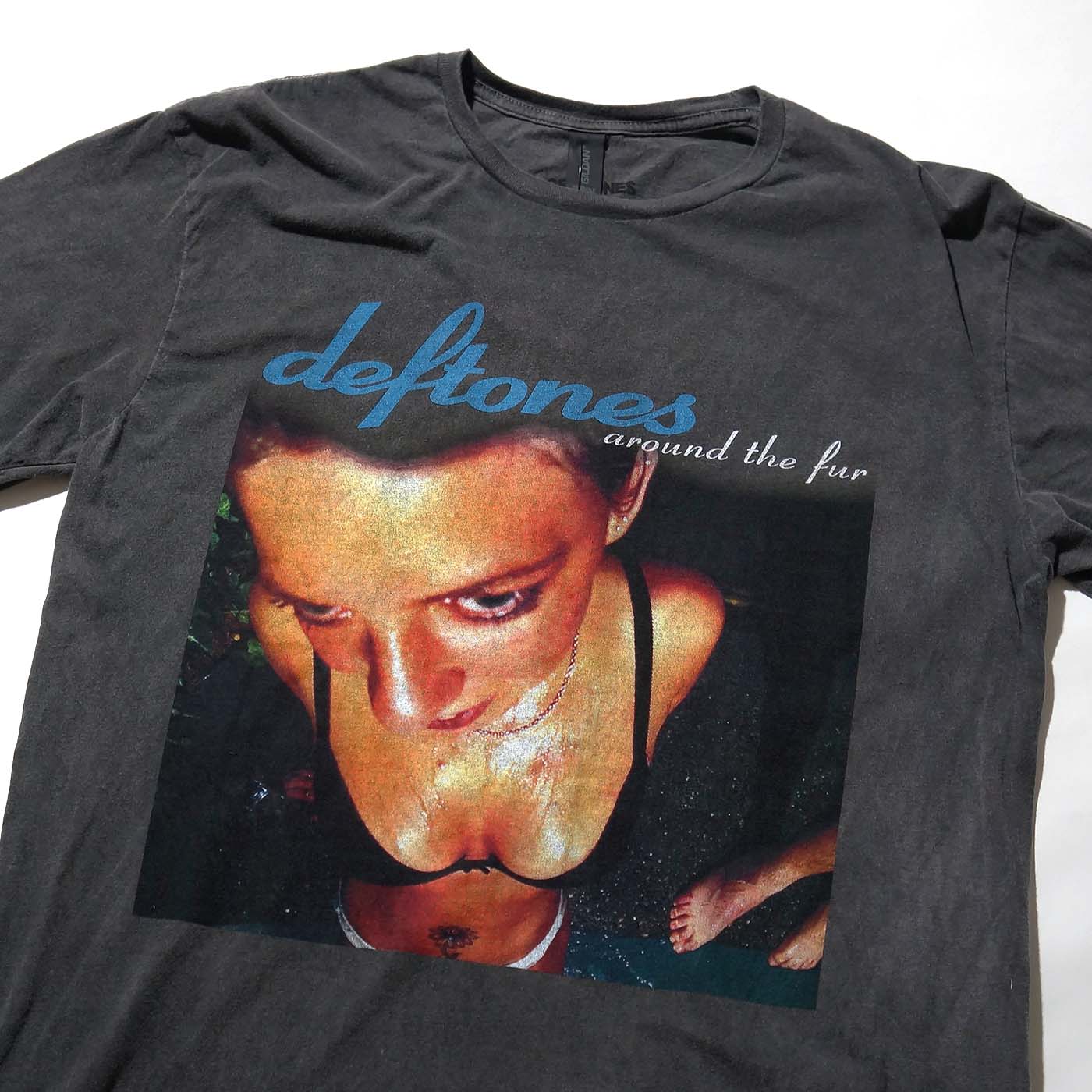 DEFTONES T����� Stone Wash Around The Fur-Grey