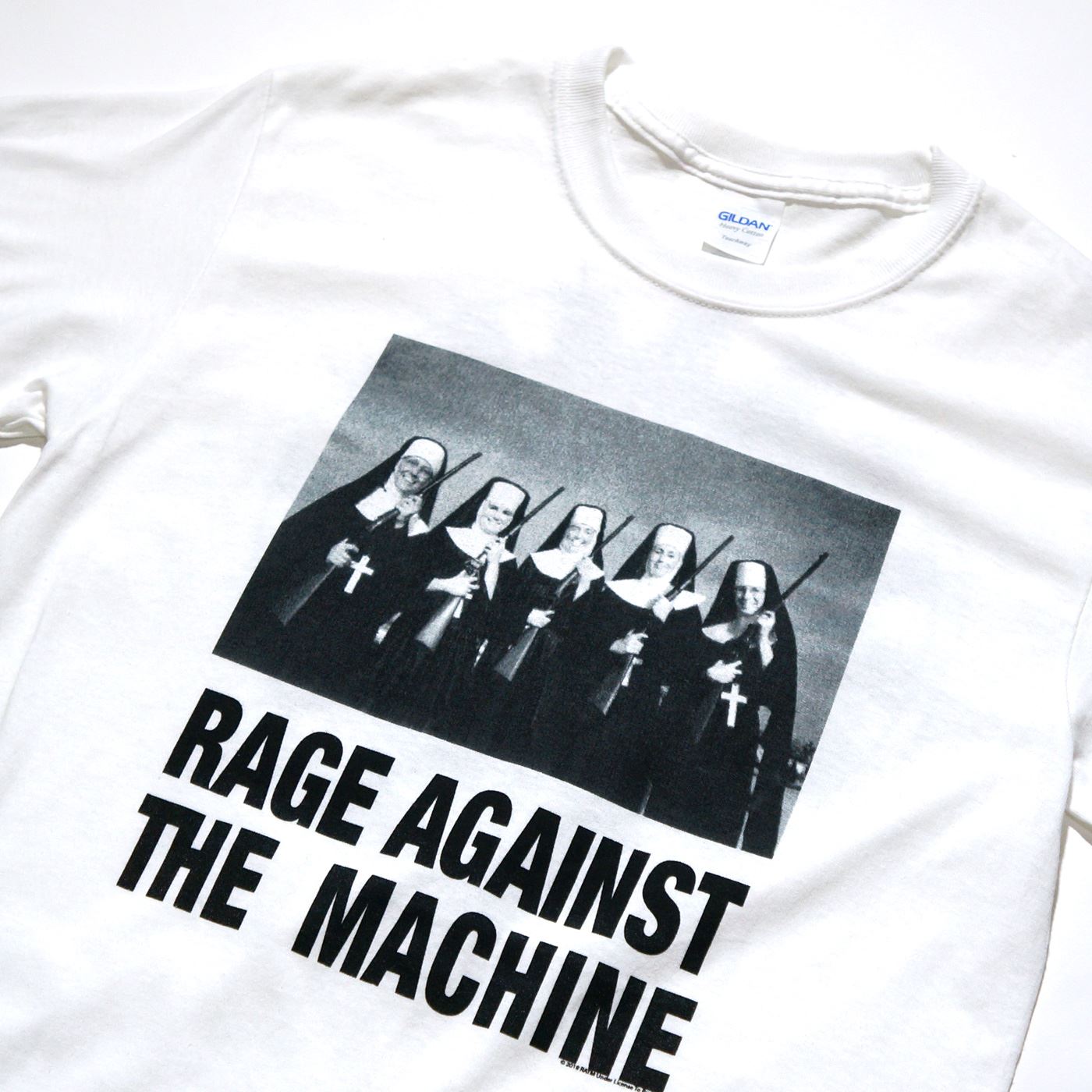 RAGE AGAINST THE MACHINE T Nuns and Guns-White