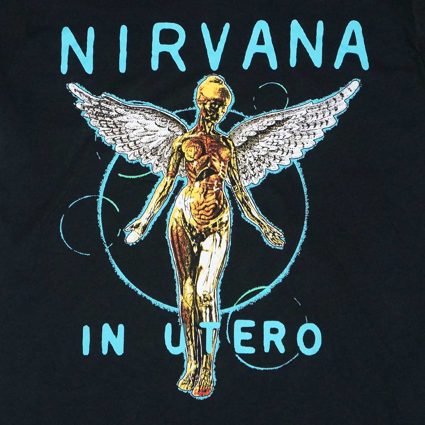 NIRVANA T����� In Utero Neon Blue Premium Carbon-Black