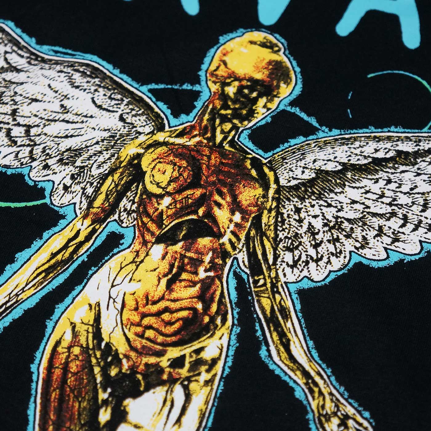 NIRVANA T����� In Utero Neon Blue Premium Carbon-Black