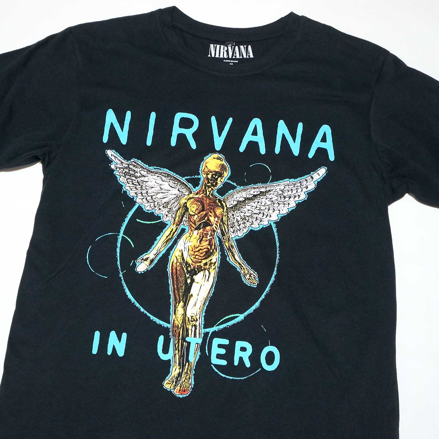 NIRVANA T����� In Utero Neon Blue Premium Carbon-Black