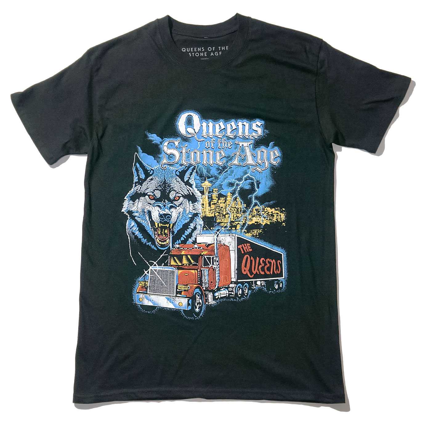 QUEENS OF THE STONE AGE Tシャツ Wolf Skyline-Black | OSOMALO