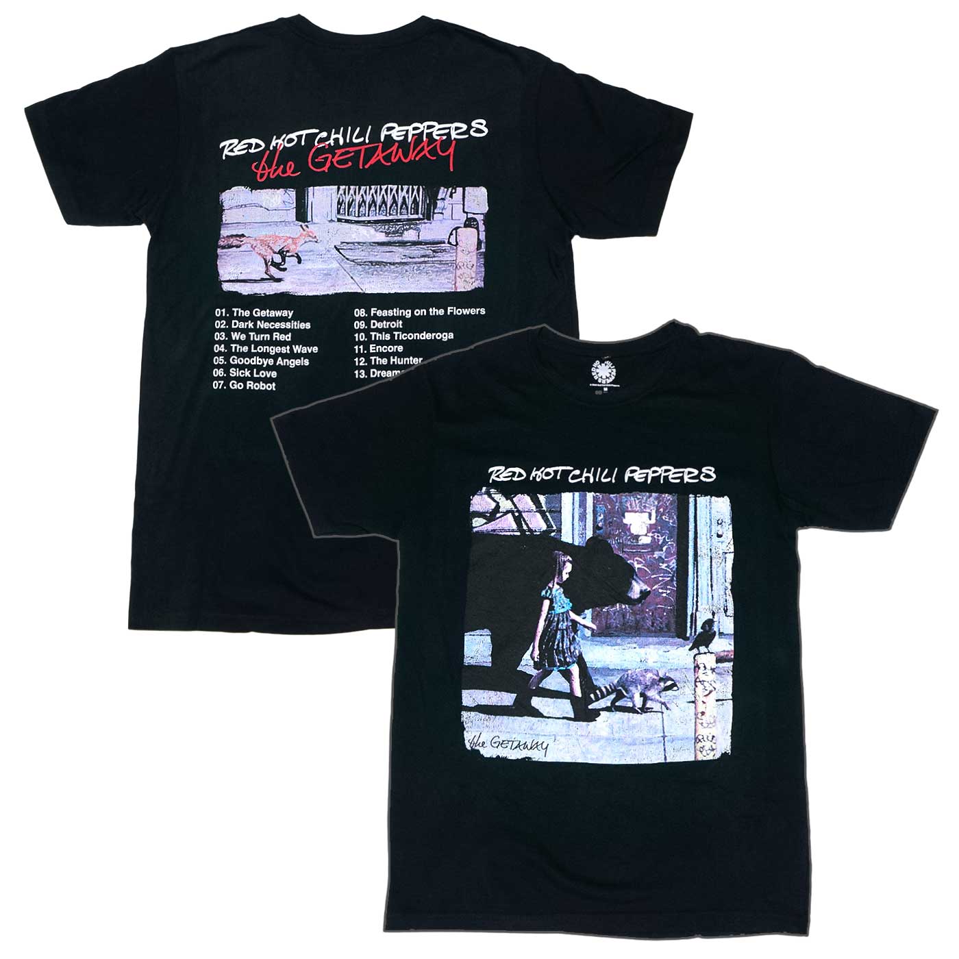 RED HOT CHILI PEPPERS Tシャツ Getaway Tracklist Premium Carbon