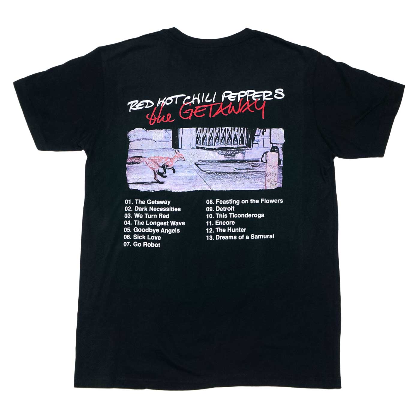 RED HOT CHILI PEPPERS Tシャツ Getaway Tracklist Premium Carbon