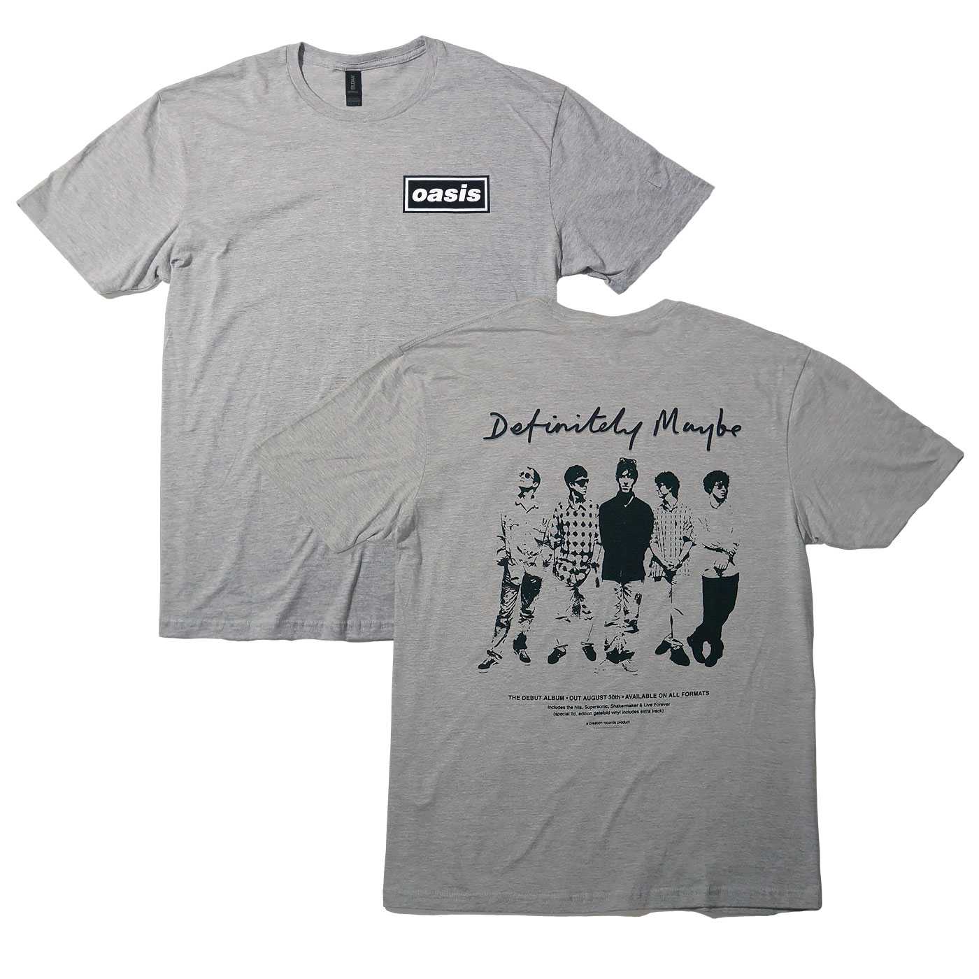 OASIS Tシャツ Definitely Maybe Promo-Grey | OSOMALO バンドT