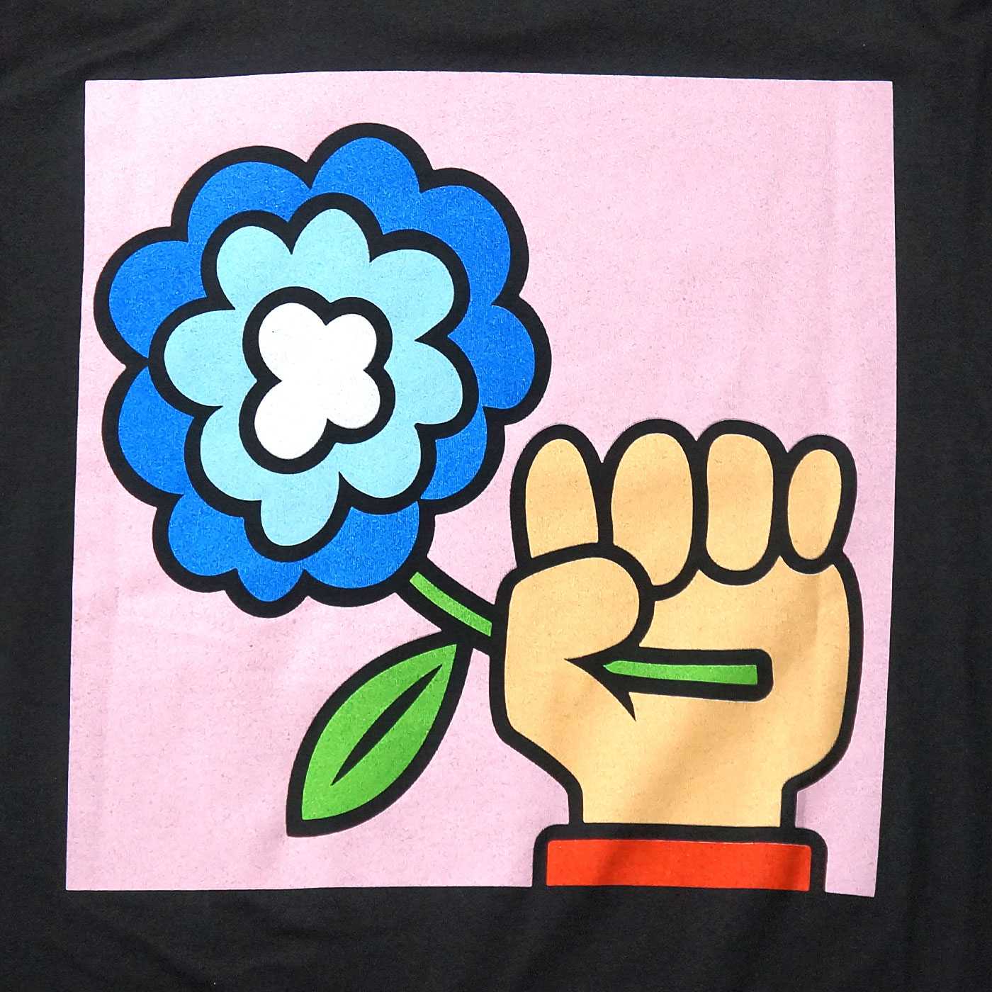 IDLES T Cartoon Flower-Black
