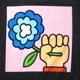 IDLES T Cartoon Flower-Black