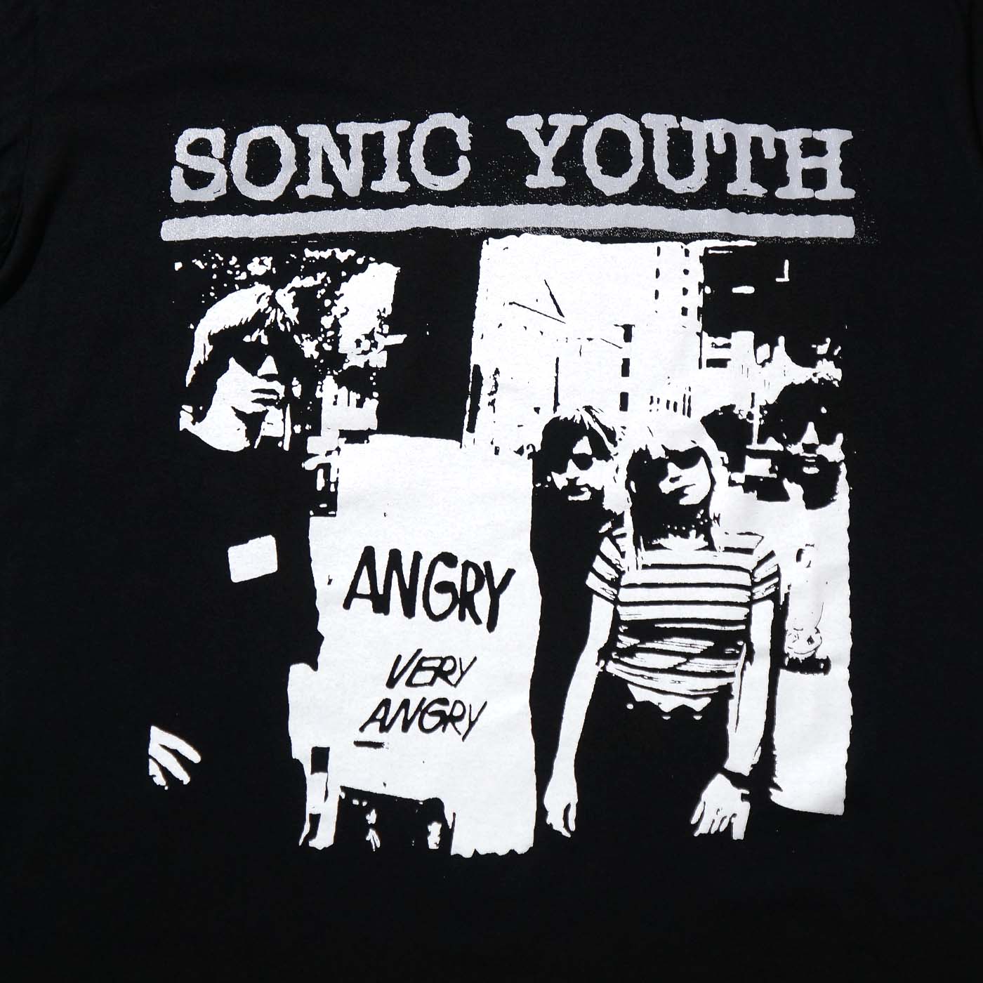 SONIC YOUTH Tシャツ Angry(UK)-Black | OSOMALO バンドTシャツの通販