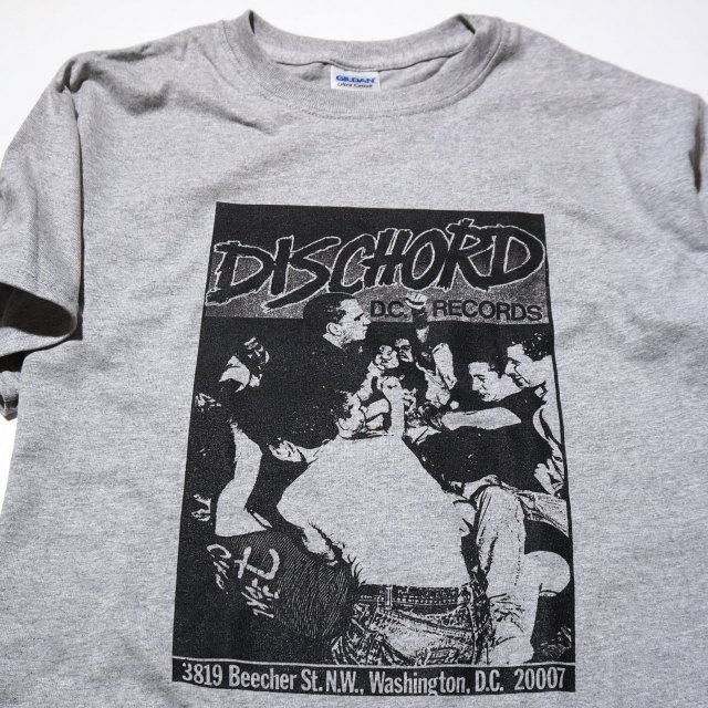 DISCHORD RECORDS Tシャツ/1st -Sport Grey/Black | OSOMALO バンドT
