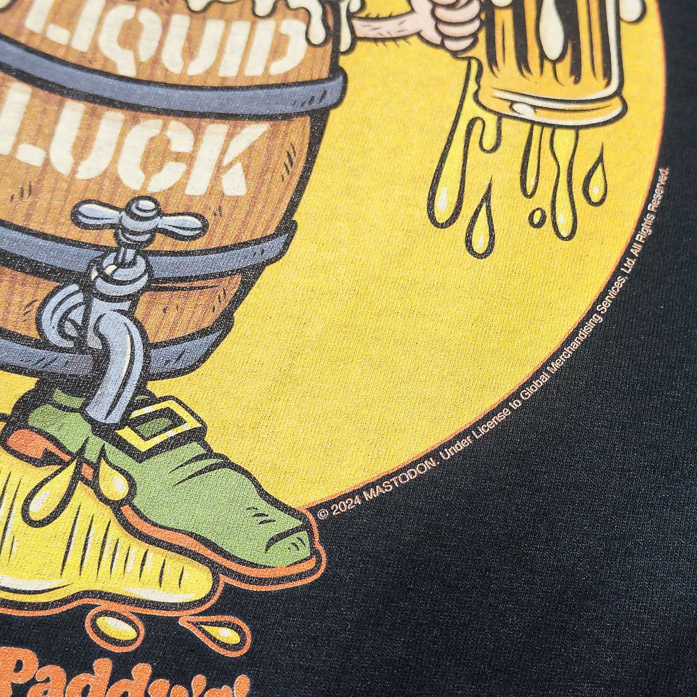 MASTODON T����� Liquid Luck Logo-Black