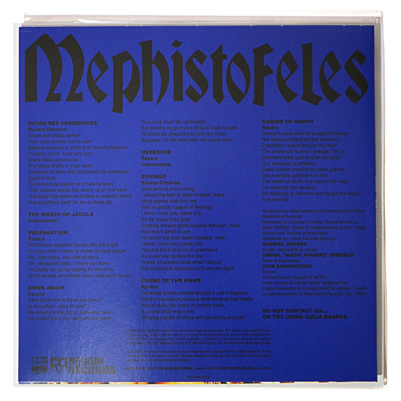 MEPHISTOFELES - Satan Sex Ceremonies LP(Ltd.350)