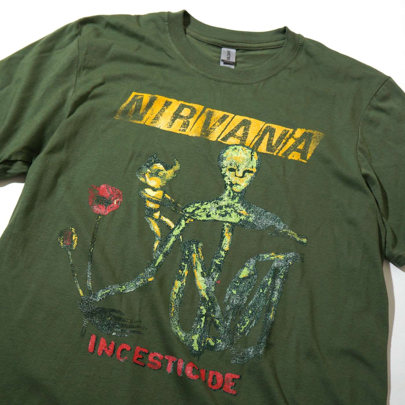 NIRVANA Tシャツ Reformant Incesticide-Green | OSOMALO バンド