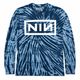 NINE INCH NAILS ロングスリーブTシャツ Logo-Dip Dye-Blue