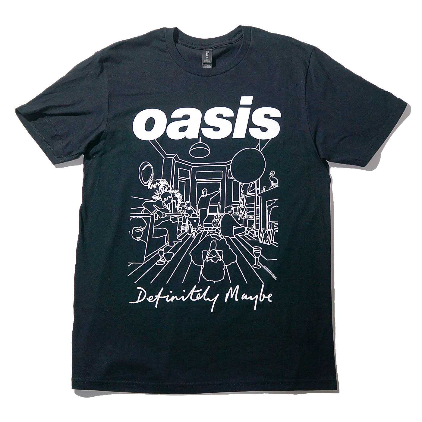 OASIS T Definitely Maybe Line Drawing-Black