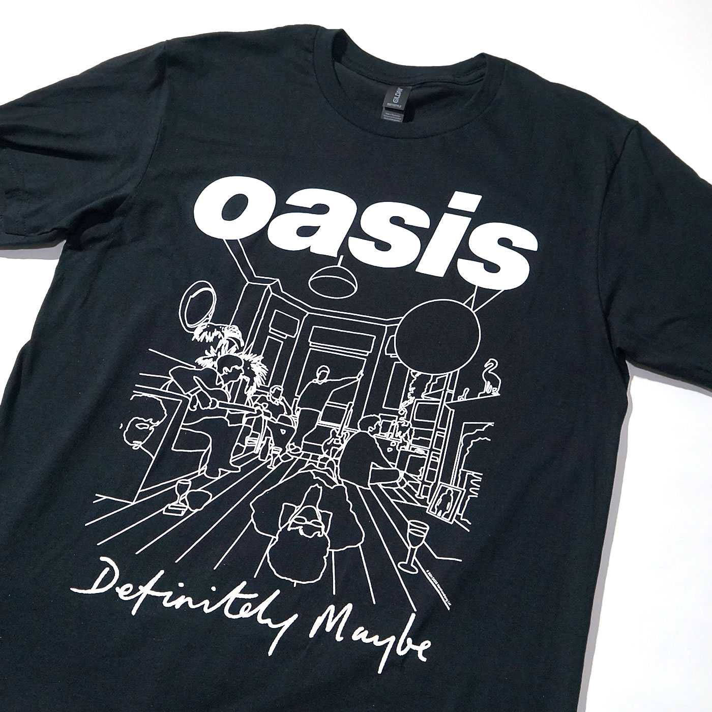 OASIS T Definitely Maybe Line Drawing-Black