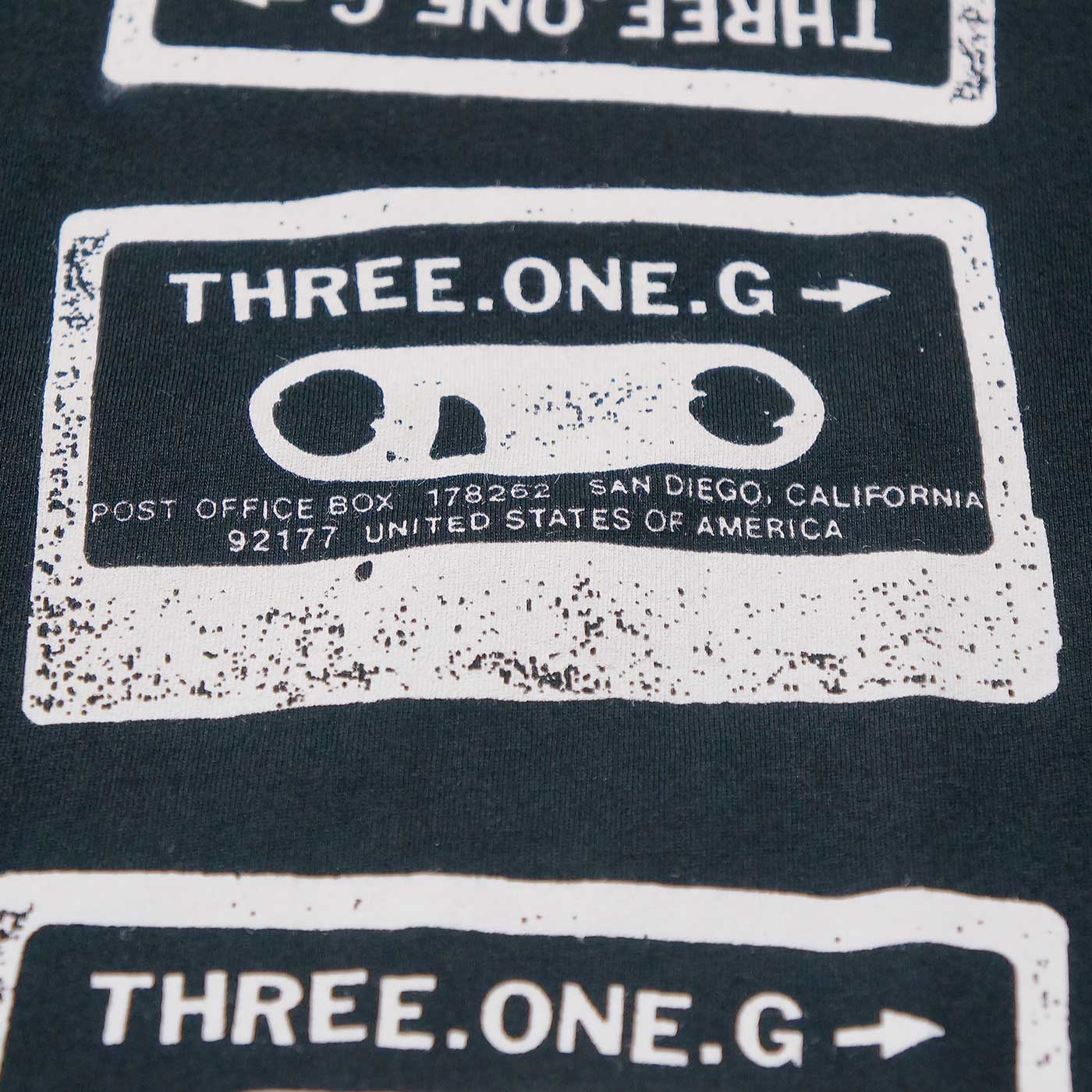 Three One G T����� Cassette Logo-Black