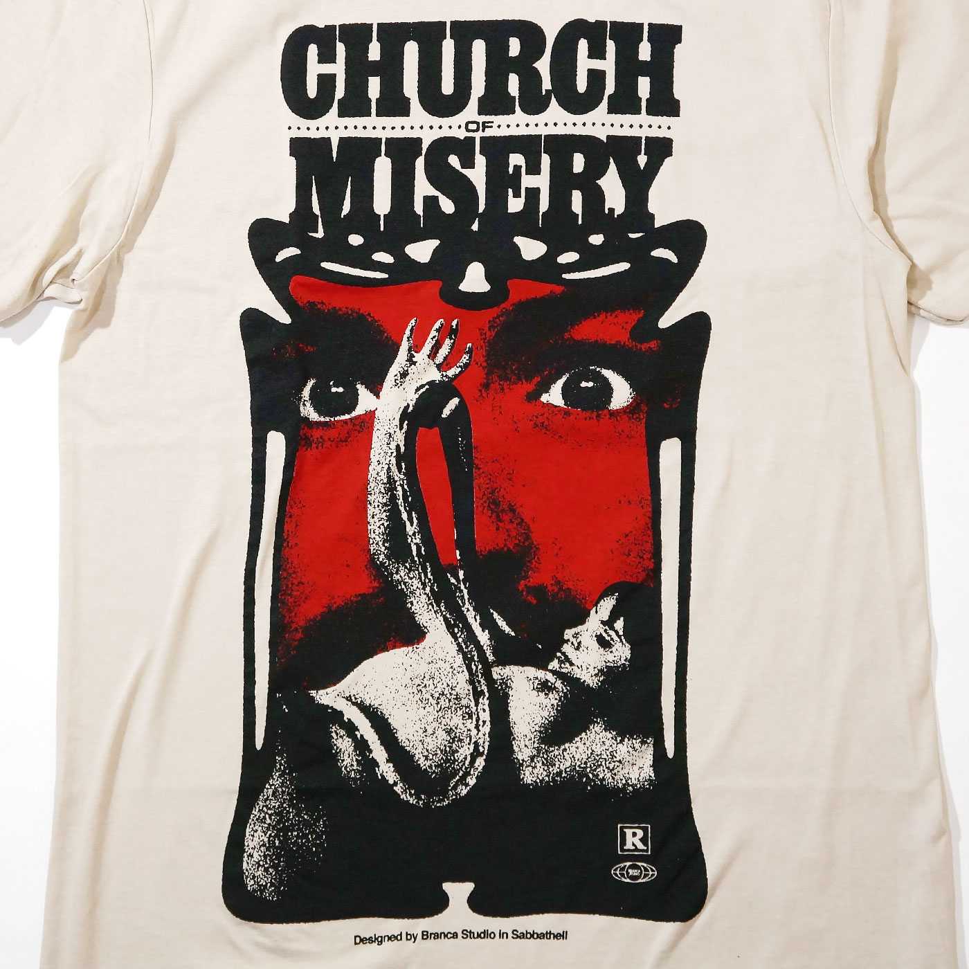 CHURCH OF MISERY Tシャツ 赤 CHURCH OF MISERY Tシャツ Sabbathell-Sand | OSOMALO バンドTシャツの通販