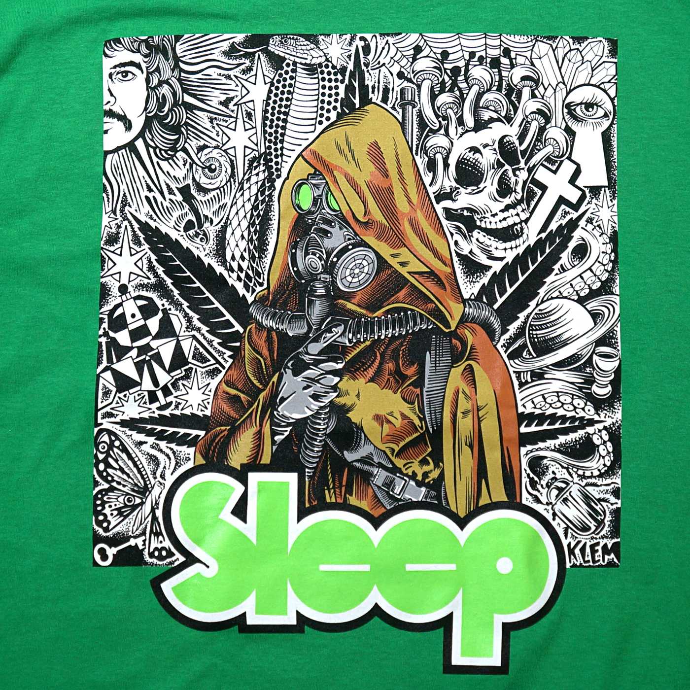 SLEEP ロングスリーブTシャツ Weedian-Green | OSOMALO バンドTシャツ