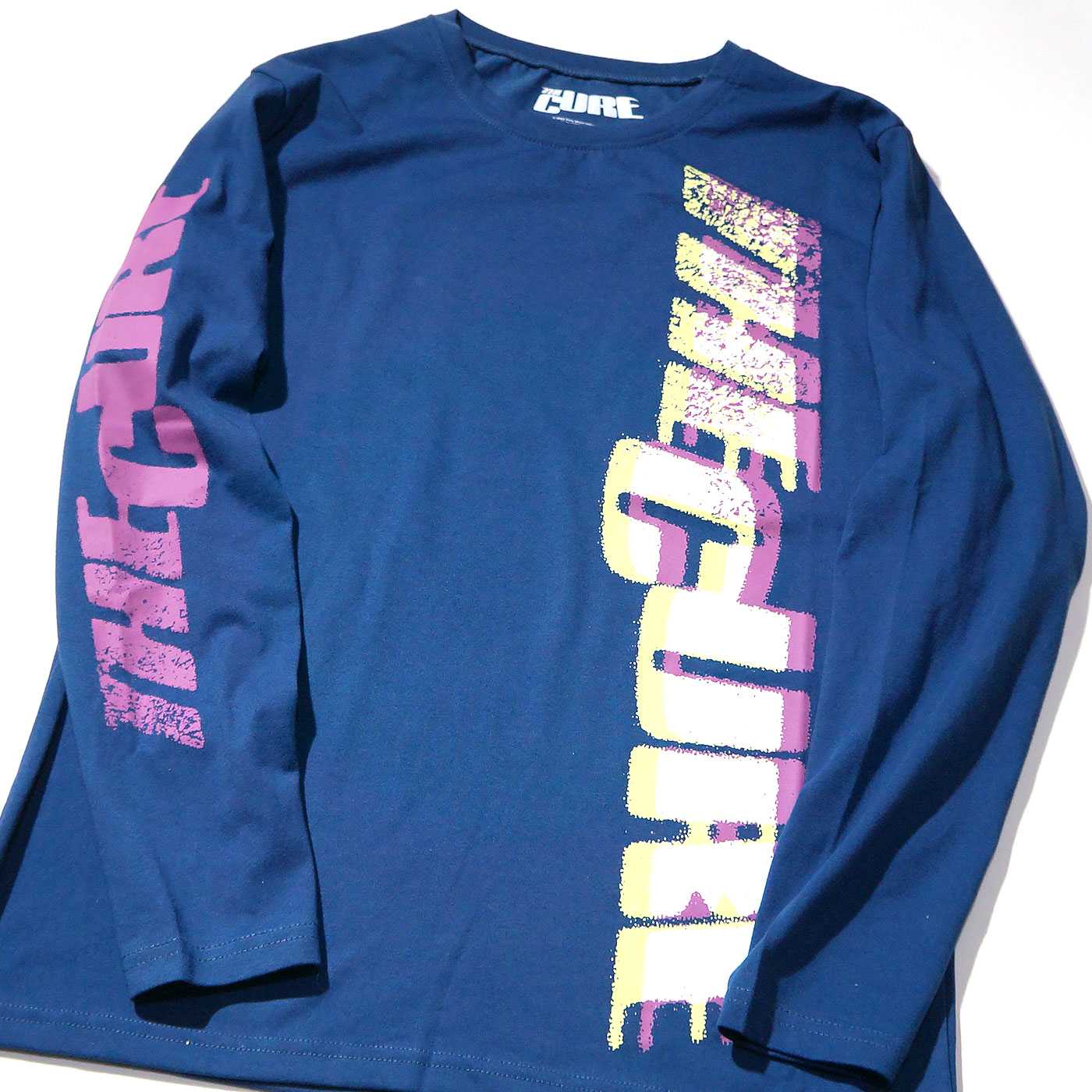 The CURE ロングスリーブシャツ Glitched Logo-Denim | OSOMALO バンド