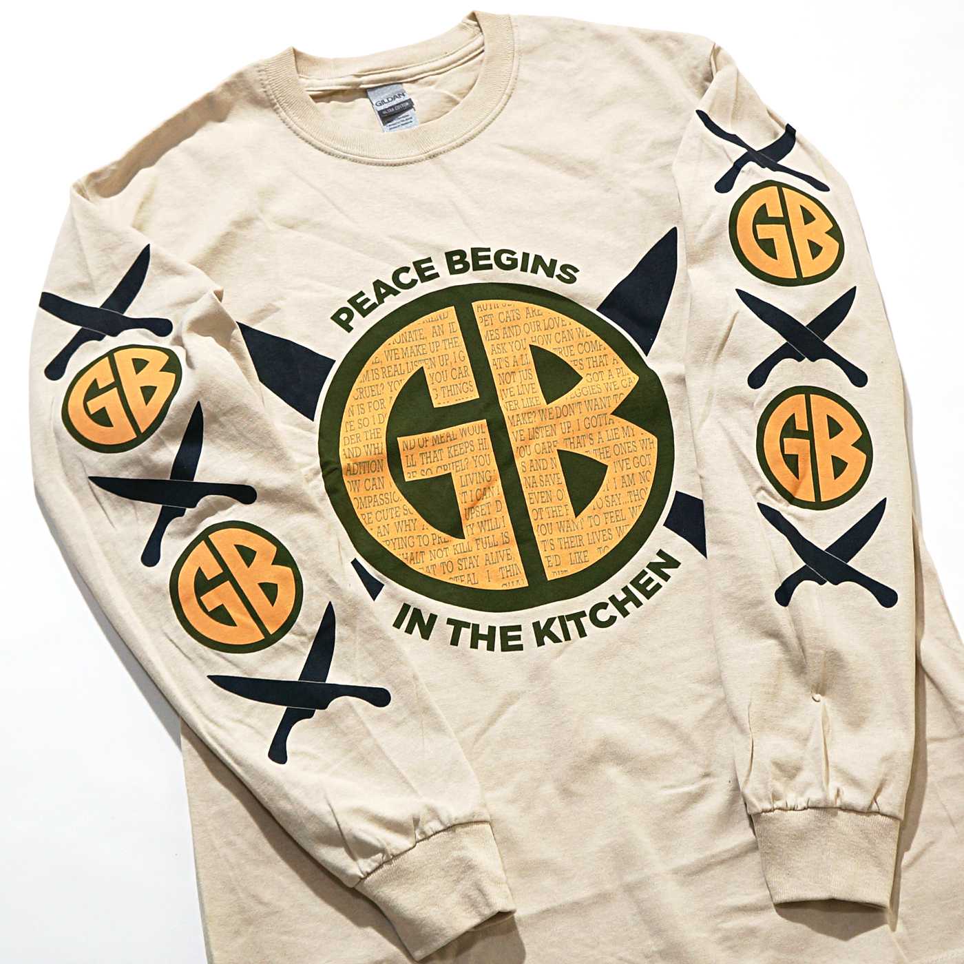 GORILLA BISCUITS ロングスリーブTシャツ Crossroads Kitchen-Khaki