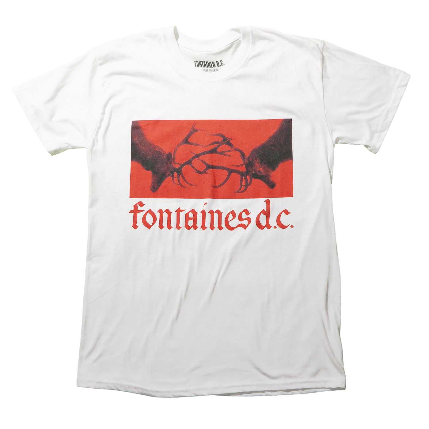 FONTAINES DC T����� Clashing Stags-White