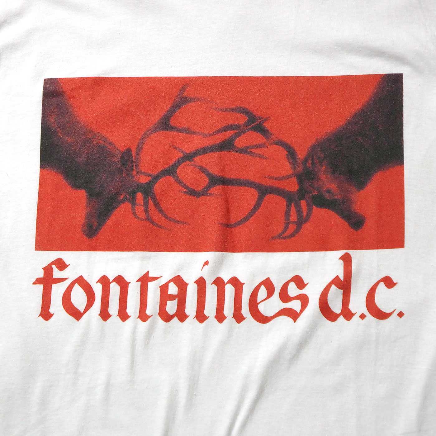 FONTAINES DC Tシャツ Clashing Stags-White | OSOMALO バンドTシャツ