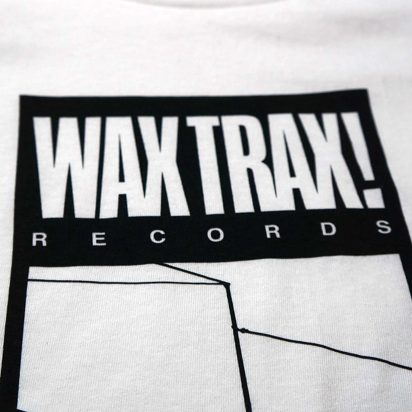 WAX TRAX T����� Classic Wire Logo-White